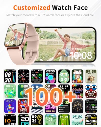 SAIKATI Smart Watch for Men Women Bluetooth Call, 1.85" HD Touch Screen AI Voice Smartwatch, Fitness Tracker with Sleep/He...