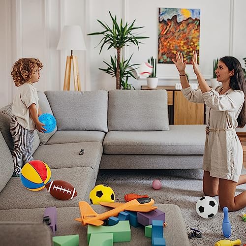 Balls for Toddlers 1-3,Toddler Sports Toys,Set of 7 Kids Ball Soft Foam Baby Sports Balls- Soccer Ball Basketball Baseball...
