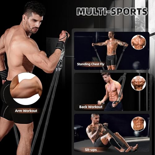 Foot Resistance Bands, Adjustable Elastic Exercise Bands for Legs & Glutes Training, Non-Slip Ankle Straps, Home Gym Equip...