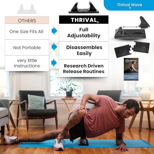 Thrival Wave - Fully Adjustable Psoas Muscle Release Tool for QL, Hip Flexor, Back, Hamstring, Glute, Iliacus, and Neck Pa...