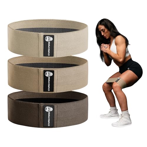 Hip Bands for Booty Workouts | Non Slip Fabric Band Set with 3 Levels - Resistance Bands for Legs & Hip - for Men & Women