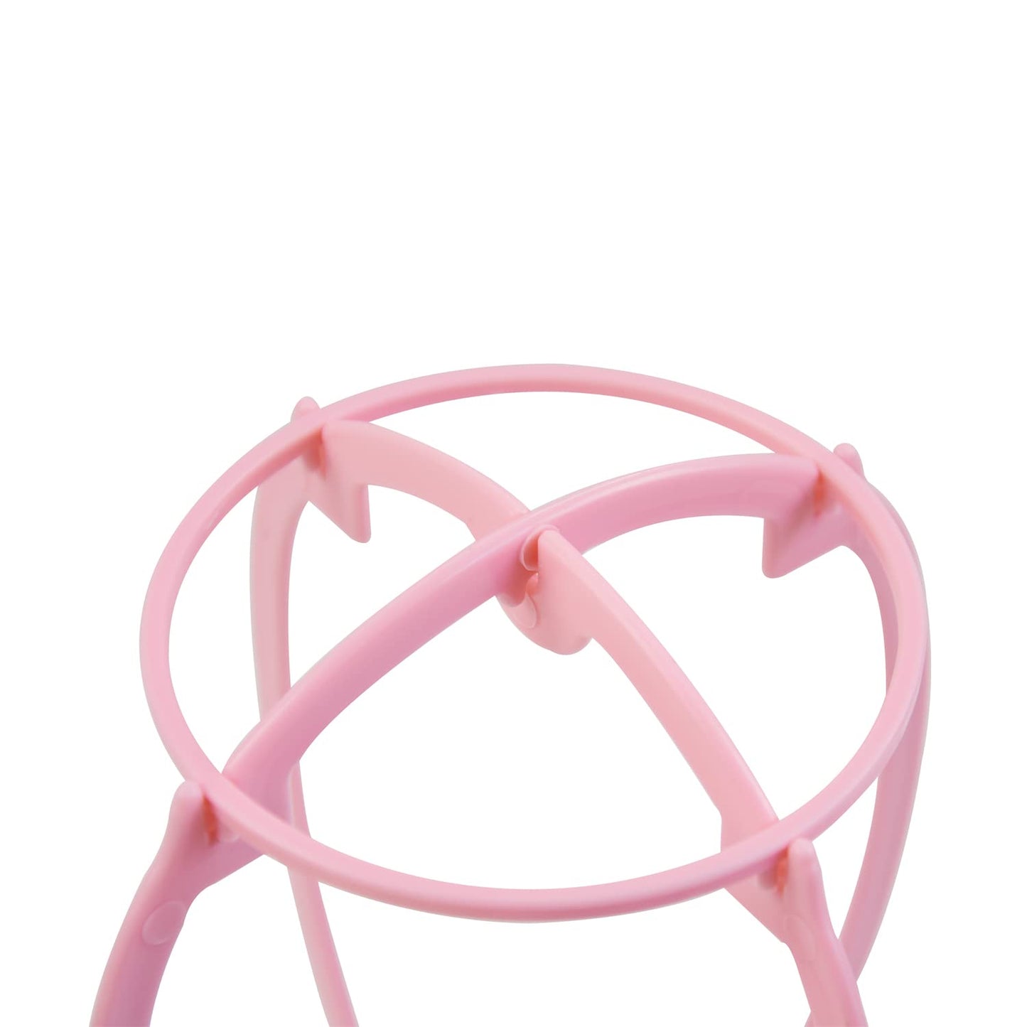 YANTAISIYU 2 Pieces Wig Stands Wig Head Stand 14.2 Inches Travel Portable Wig Holder for Multiple Wigs and Hats (Pink)