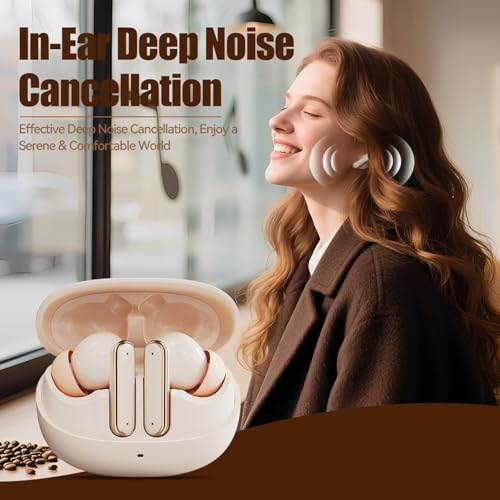 Hoarahloux Bluetooth Wireless Earbuds with Touch Control, Wireless Earphones Bluetooth 5.4, Wireless Headset 4-6H Playtim...