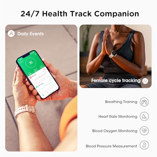 Health & Fitness Trackers for Women Men: 30 Day Battery Life Activity Tracker with Answer/Make Call Blood Pressure SpO2 Sl...