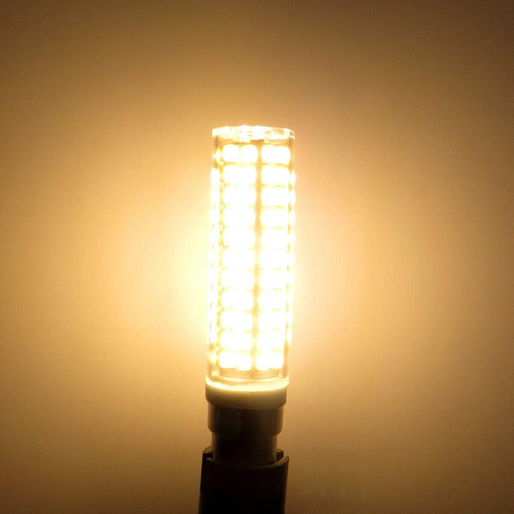 Lxcom Lighting E11 Led Corn Bulb 15W Dimmable Ceramic Candelabra Bulbs (2 Pack)- 136 Leds 2835 Smd 1500Lm Warm White 3000K 120W Equivalent T3/T4 Jde11 120V Lamp For Home Lighting