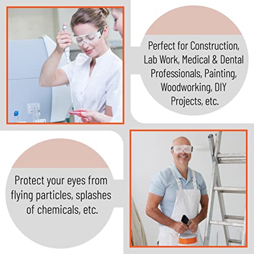 UNCO- Safety Goggles Over Glasses, Protective Goggles, Anti Fog, Work, Safety Glasses Over