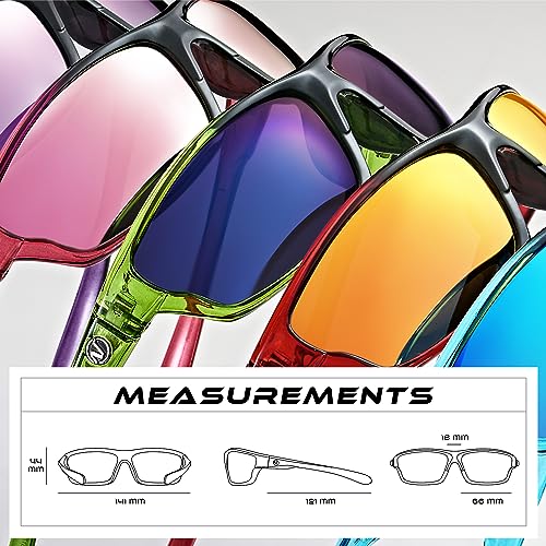 Nitrogen Polarized Wrap Around Sport Sunglasses for Men Women UV400 Driving Fishing Running Sun Glasses