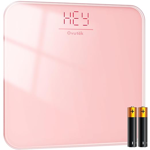 Ovutek Bathroom Scale for Body Weight, Highly Accurate Digital Weighing Machine for People, Upgraded Batteries Included, C...
