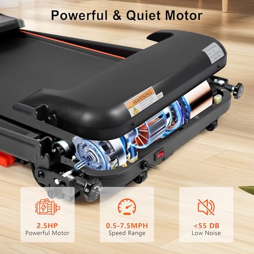 STOKRA Treadmills for Home, 350 lbs Weight Folding Treadmill with 0-6% Auto Incline, 3.0 HP Walking Pad Treadmills, Runnin...