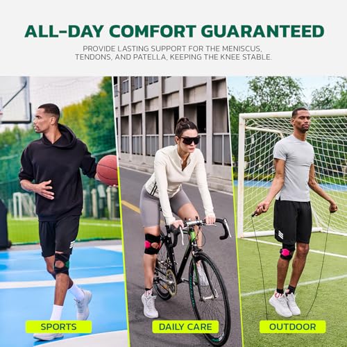 aoFIT Guard X Wrap Around Knee Brace with Stabilizers, Adjustable Compression Support for Knee Pain, Arthritis & Meniscus ...