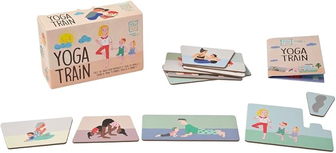 YOGi FUN - Yoga Train Game, Mindfulness Cards for Kids and Adults, Fun Game, Family Yoga Game