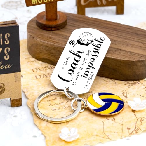 Lervuh Coach Keychain Coach Gifts for Men Women Thank You Appreciation Gift for Coaches Volleyball Football Seccor