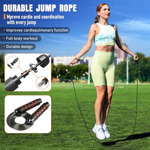 MUROZA Agility Ladder, Agility Speed Training Equipment Set, 20ft Speed Ladder, 12 Soccer Cones, 4 Hurdles, Jump Rope, Run...