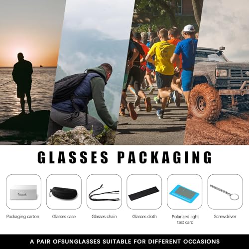 Tsctswk Polarized Sports Sunglasses Men Women, Outdoors UV Protection Sun glasses,Cycling Fishing Baseball Running Sunglasses