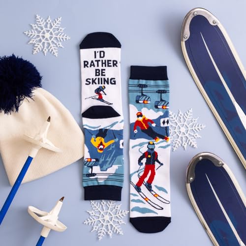 Lavley Ski Socks - Funny socks for skiers and snowboarders - Unisex novelty gift - Great for birthdays or holidays