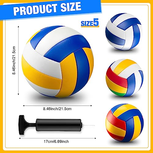 Syhood 10 Pcs Official Size 5 Volleyballs, Soft Volleyball with Pump Needle, Indoor Outdoor Volleyball for Adult Beach San...