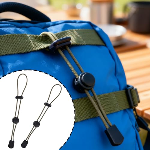 6 Pcs Hiking Pole Holders, Three Colors Portable Trekking Climbing Stick Backpack Elastic Straps for Trekking Poles Walkin...