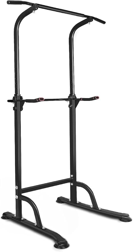 SculPong Dip Stand, Pull Up Bar Station, Power Tower, Heavy Duty Parallel Bar for Tricep Dips, Pull-Ups, Push-Ups, L-Sits
