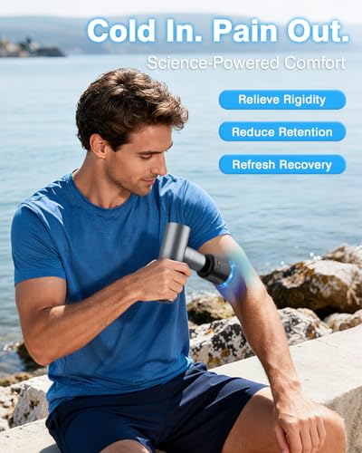 cotsoco Massage Gun with Heat and Cold Therapy, Full-Metal Handheld Electric Massager Deep Tissue for Body Muscle Pain Rel...