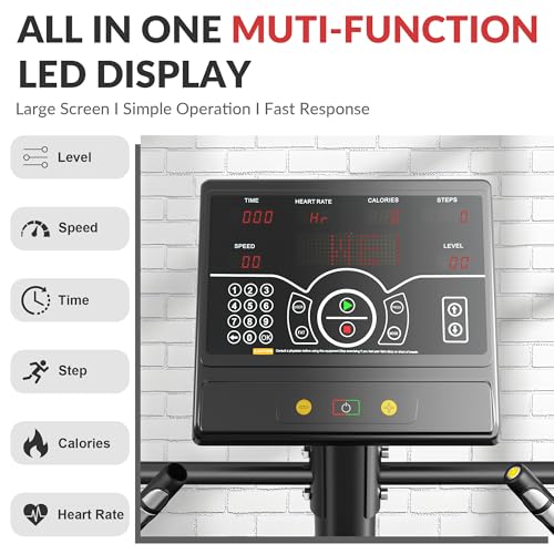 Fitvids Stair Stepper Machine, Commercial Grade Stair Climber with 15 Resistance Levels, Continuous Stair Stepping Machine...