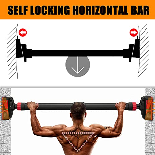 Pull Up Bar for Doorway, Strength Training Pull-up Bars, Chin Up Bar, No Screws, With Level Meter and Adjustable Width for...