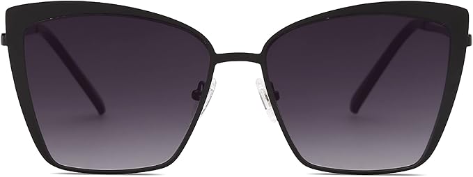 SOJOS Cateye Sunglasses for Women Fashion Mirrored Lens Metal Frame SJ1086