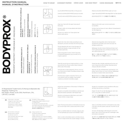 Bodyprox Ankle Support Brace, Breathable Neoprene Sleeve, Adjustable Wrap! (1 Pack)