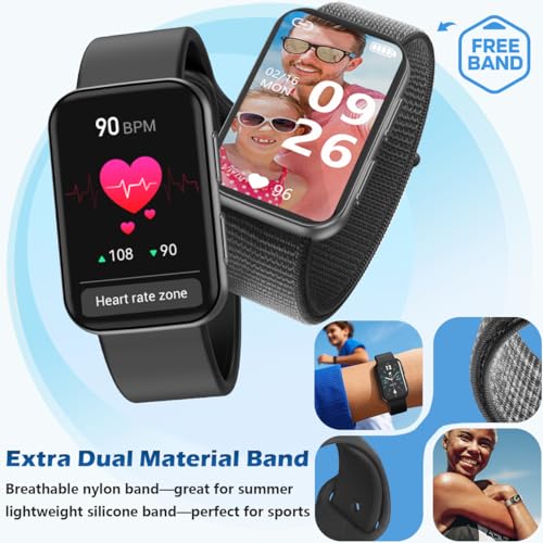 MorePro Health Fitness Tracker with Blood oxy-gen Monitor and 24/7 Heart Rate and Blood Pressure, Sleep Monitor, 120+ Spor...