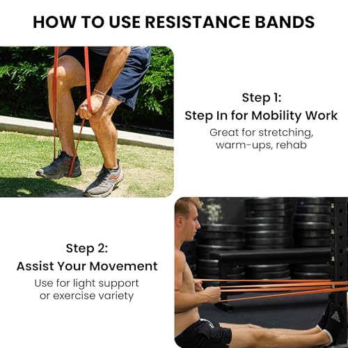 Functional Fitness Pull Up Assist Resistance Bands | Heavy Duty Loop Exercise Bands for Powerlifting, Mobility, and Stretc...
