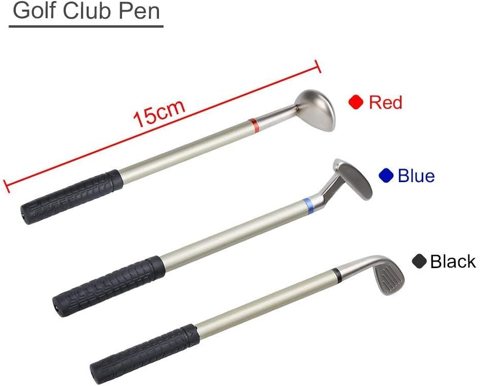 Dual-Purpose Creative Golf Pen Holder With 3 Club Pens - Office Desk Decoration, Souvenir Birthday Gift for Golfer Fans, Women and Men