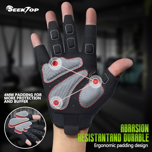 SeekTop Workout Gloves for Men and Women, Weight Lifting Gloves with Full Protection, Excellent Grip, Gym, Breathable Exer...