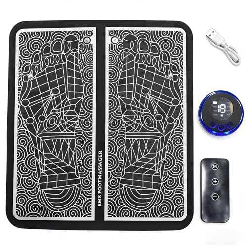 Foot Massage mat for Acupressure, with Remote Control, Leg and Foot stimulating Massage mat, Improves and Promotes Muscle ...