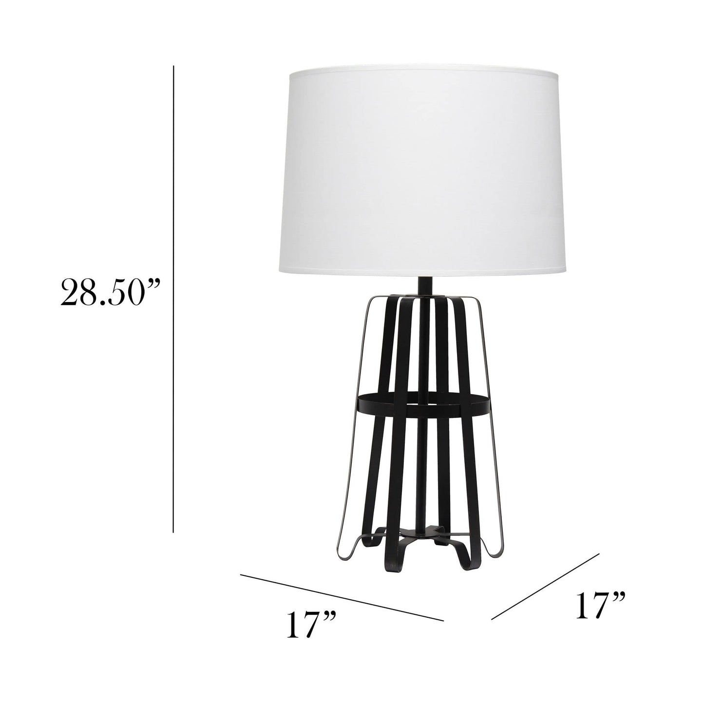 Simple Designs LT3310-ORB Metal Table Lamp, Iron, Oil Rubbed Bronze