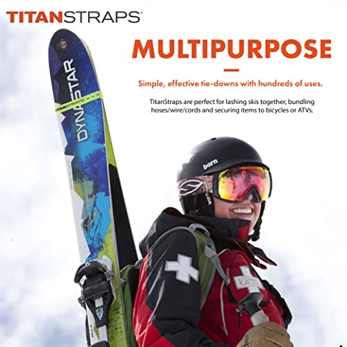 Titan Utility Straps – Easy-To-Use, Reliable Tension Straps for Securing Bike & Moto Gear, Skis, Garden Hoses, Field Repai...