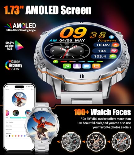 LIGE Smart Watches for Men Answer/Make Calls,1.75" Display Fitness Tracker with Compass Altitude and Barometric Pressure 9...