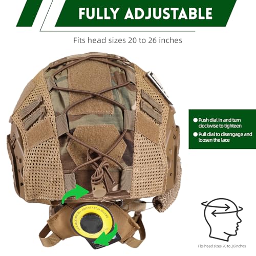 ClrfZebr Tactical Helmet with Headset,4in1 Upgraded Adjustable with Helmet Cover for Airsoft Cosplay Military Tactical Gear