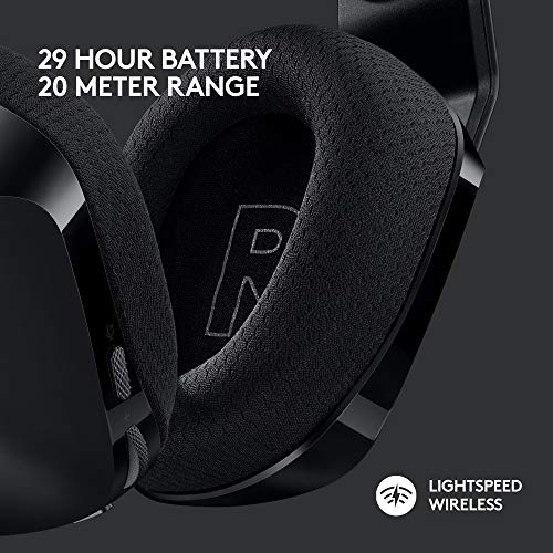 Logitech G733 Lightspeed Wireless Gaming Headset, Suspension Headband, Lightsync RGB, Blue VO!CE Mic, PRO-G Audio – Black,...