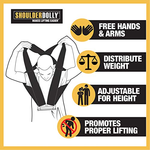 Shoulder Dolly Lifting and Moving Straps Move Heavy Object Easily (Replacement or Accessory Straps) Comes in 8-Foot, 12-Fo...