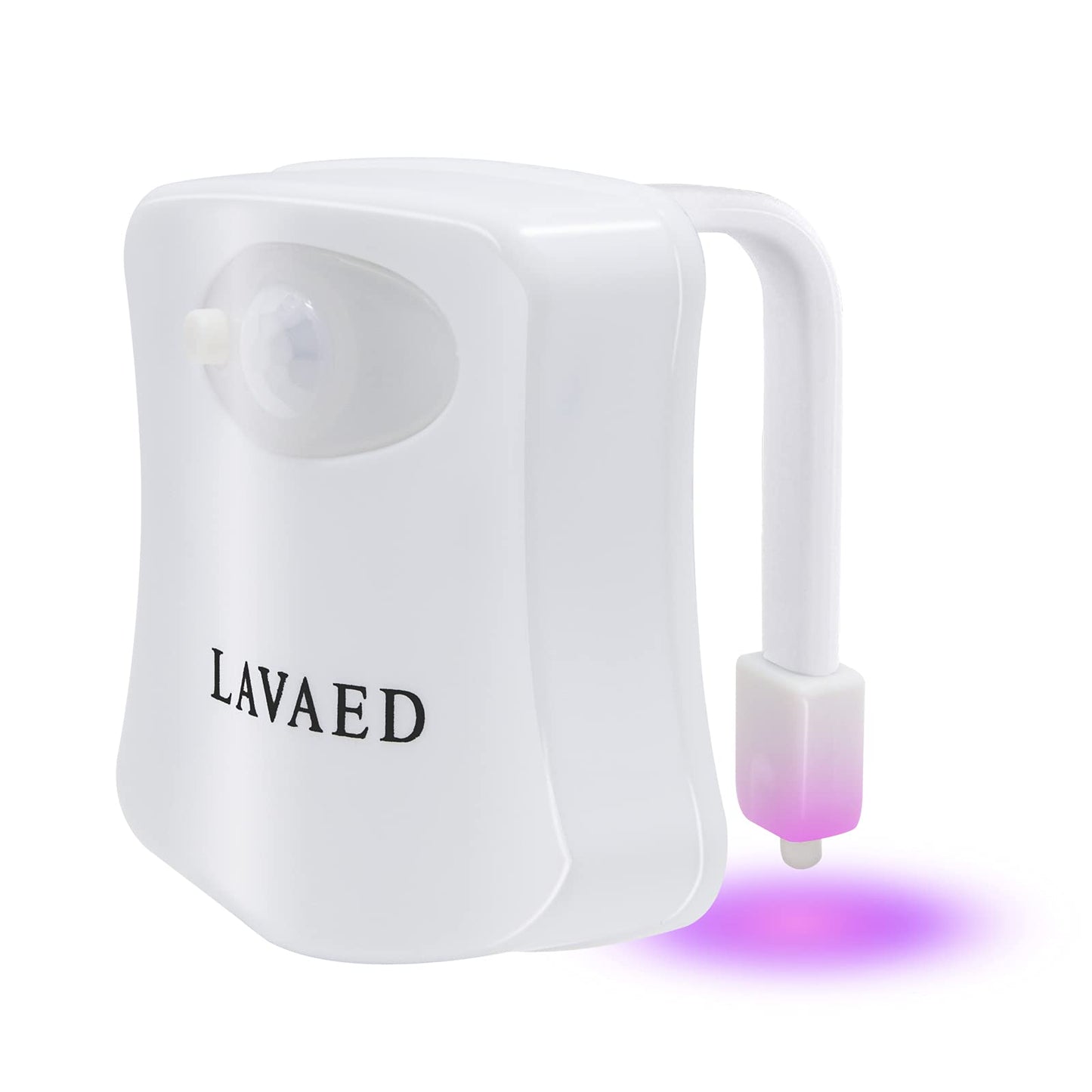 Lavaed Motion Sensor Toilet Night Light - 8-Color Changes, Plastic, 1 Pack, Model Tnl-Main