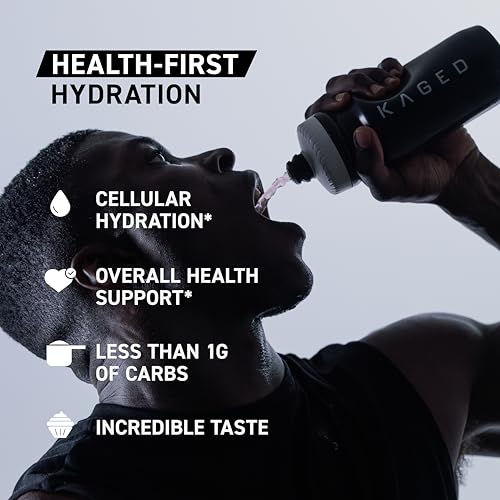 Kaged Daily Hydration | 5 Key Electrolytes | Sugar Free | Coconut Water | 60 Servings