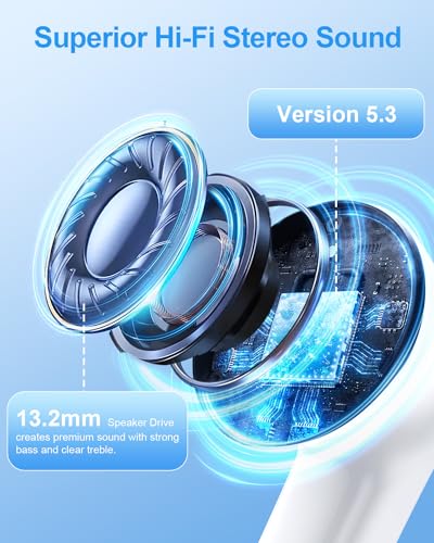 HUIFU Ear Buds Wireless Earbuds - Bluetooth Headphones 40H Playtime LED Display Deep Bass Stereo in-Ear Earphones with IPX...
