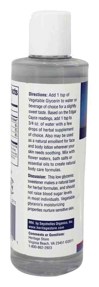 Heritage Store Vegetable Glycerin, 8 Ounce