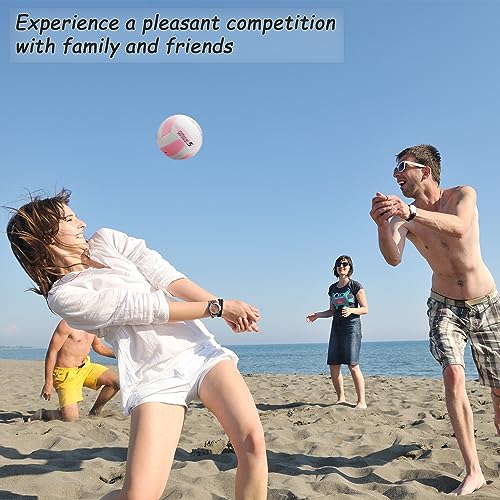 UUBEMM Volleyball Soft Touch for Indoor Outdoor Beach Park Games Gym Practice,Official Size Backyard Volleyballs with Pump...