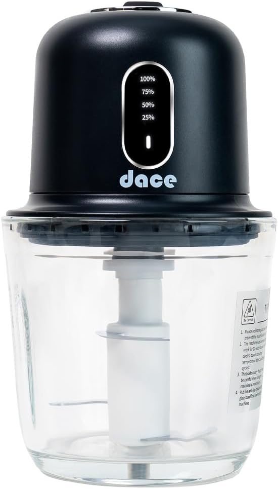 CORDLESS FOOD PROCESSOR WITH GLASS JAR