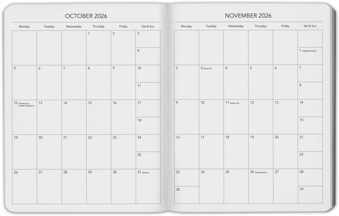Harbor Weekly Journal Notebook Planner 2025-2026 - Lined, Durable Faux Leather, Softcover, 176 Quality Pages, For Men and Women, For Writing, Work & Travel, Key West Dark Purple - 9x7"