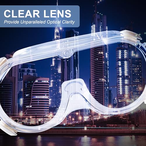 Honmein 2-Pack Safety Goggles, Anti-Fog Lab Goggles, Over Glasses Safety Glasses for Chemistry Lab, Mowing, Woodworking, P...