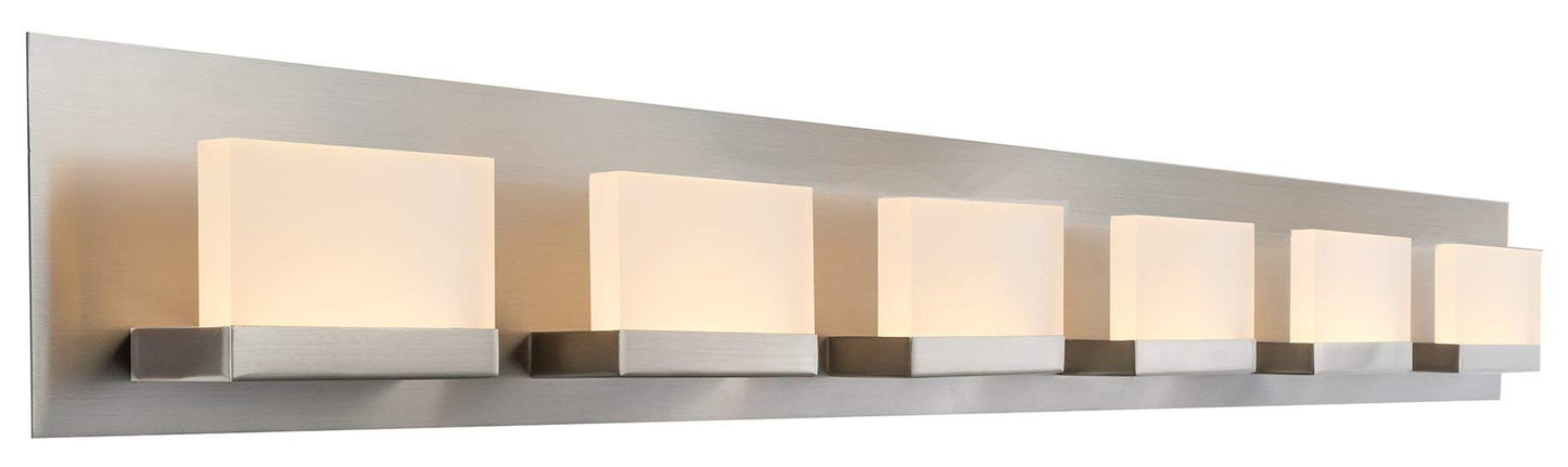 Kira Home Everett 48in Modern LED Bathroom/Vanity Light, Brushed Nickel, Metal, Model RV-WB9266-BN, Energy Efficient, 3000K Warm White