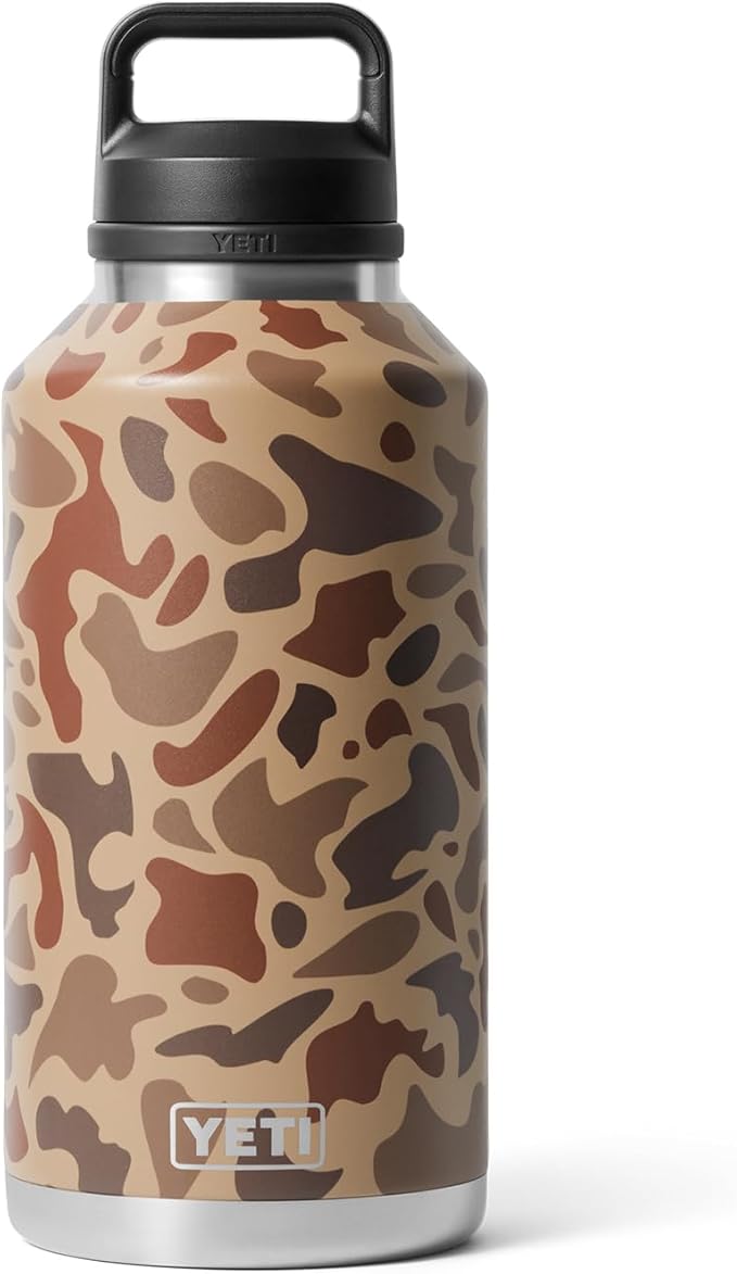 YETI Rambler 64 oz Bottle, Vacuum Insulated, Leakproof, Stainless Steel with Chug Cap, Wetlands Camo