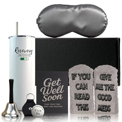 Funny Get Well Soon Care Package for Women and Men, Recovery Mode Gift Box After Surgery, Chemo, or Hospital Stay, Thinkin...