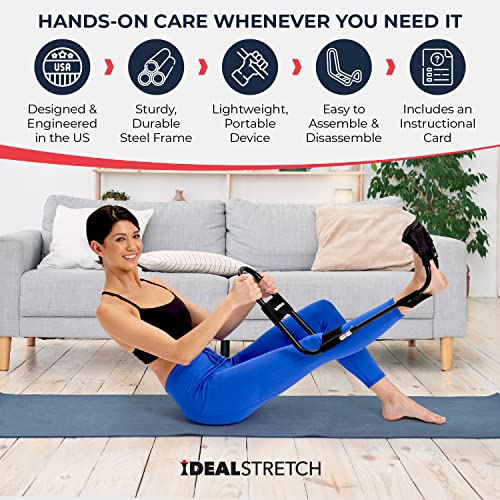 IdealStretch - Original Patented – Hamstring Stretcher, Lower Back Stretcher, Hip Stretcher, & Calf Stretcher - Knee Exten...
